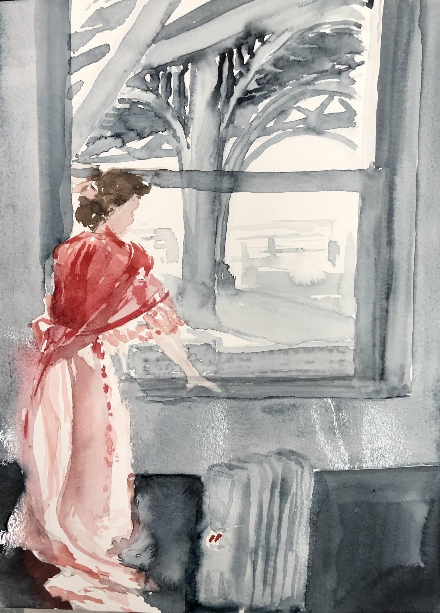 Clotilde at my Studio (after Joaquin Sorolla)